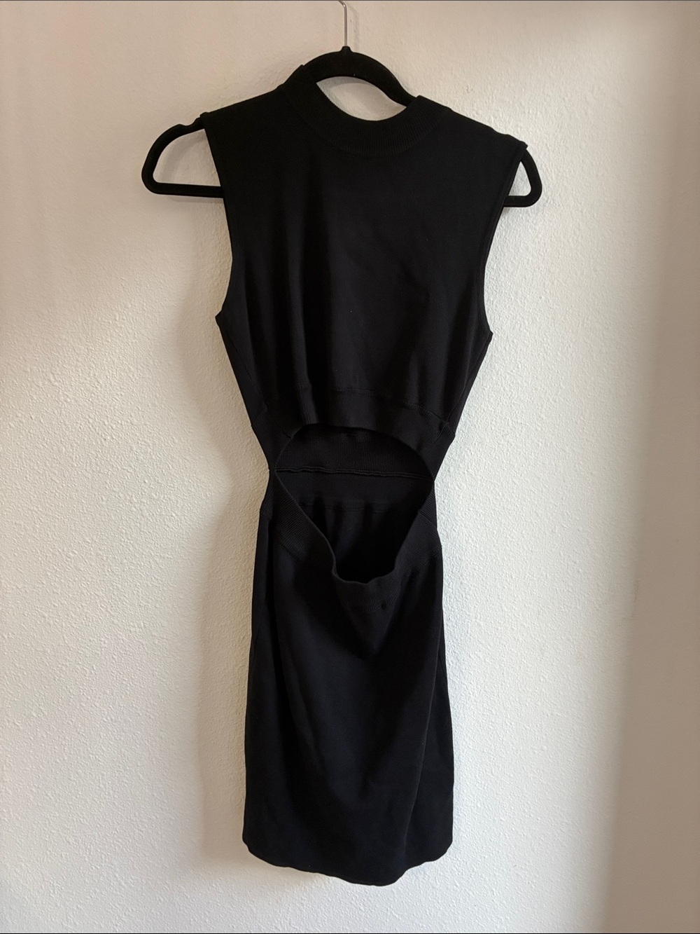 HYFVE Black Sleeveless Cutout Midi Dress